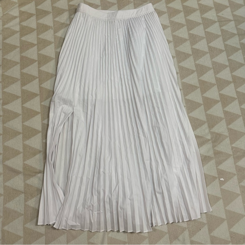 Tanya Taylor white pleated midi skirt - Picture 2 of 4